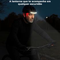 Lanterna De Cabeça 3 Modos Iluminação LED Vermelho Branco Recarregável USB Luz Potente Visibilidade