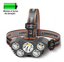Lanterna De Cabeça 5 Led's Recarregável Original