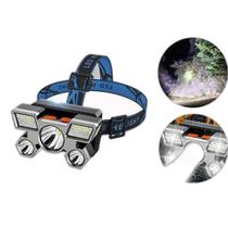 Lanterna De Cabeça 5 Led Usb Recarregável Super Forte Farol