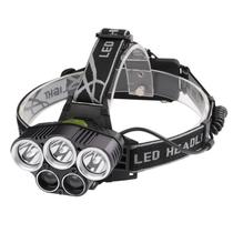 Lanterna de Cabeça 5 Modos 3 LEDs 2 UV Acampamento Trilha Caminhada - Thata Esportes