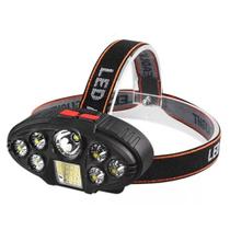 Lanterna de Cabeça Ajustável Profissional Trilha Barco Acampamento Pesca Pescaria 8 LEDS Recarregável USB Lanterna de Cabeça Ajustável Profissional Trilha Barco Acampamento Pesca Pescaria 8 LEDS Recarregável USB