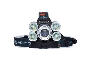 Lanterna de Cabeça C/ 5 LED T6 Cree Profissional Swat Tática