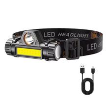 Lanterna de Cabeça com imã LED Recarregável para Pesca e Camping Ciclismo Caminhada Lanterna de Cabeça com imã LED Recarregável para Pesca e Camping Ciclismo Caminhada