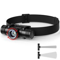 Lanterna de cabeça CSTEBOKE HS11 recarregável 630 lúmens com zoom Lanterna de cabeça CSTEBOKE HS11 recarregável 630 lúmens com zoom