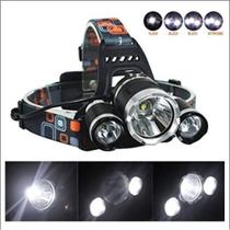 Lanterna de Cabeça Dual Light Recarregável com Zoom Regulável Boruit RJ-2800