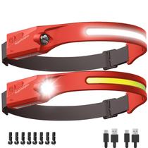 Lanterna de cabeça HyperDolphin 2 unidades recarregável LED vermelha Lanterna de cabeça HyperDolphin 2 unidades recarregável LED vermelha