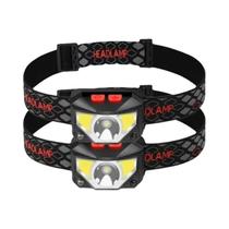 Lanterna De Cabeça LED COB De Alta Potência Recarregável Tipo-C IPX6 À Prova d'Água Para Camping,