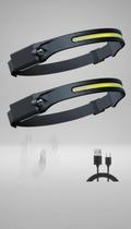 Lanterna De Cabeça Led Cob Recarregável Usb Sensor Lanterna De Cabeça Led Cob Recarregável Usb Sensor