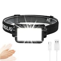 Lanterna De Cabeça LED Com Sensor De Movimento COB 500LM Recarregável Tipo-C À Prova d'Água 5 Modos Lanterna De Cabeça LED Com Sensor De Movimento COB 500LM Recarregável Tipo-C À Prova d'Água 5 Modos