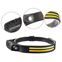 Lanterna de Cabeça LED com Sensor de Toque e Carregamento USB-C