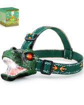 Lanterna de cabeça LED de dinossauro Niovexium T-Rex brinquedo para crianças Lanterna de cabeça LED de dinossauro Niovexium T-Rex brinquedo para crianças