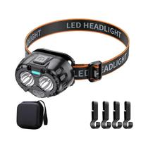 Lanterna De Cabeça LED Recarregável À Prova d'Água Com Sensor Para Pesca, Camping, Caminhadas E Lanterna De Cabeça LED Recarregável À Prova d'Água Com Sensor Para Pesca, Camping, Caminhadas E