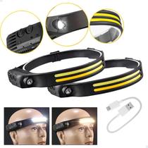 Lanterna de Cabeça LED Recarregável à Prova D'água Kit 2 Lanterna de Cabeça LED Recarregável à Prova D'água Kit 2