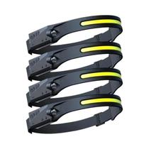 Lanterna De Cabeça LED Recarregável Com Sensor, 5 Modos, Bateria Integrada, Ideal Para Pesca E Lanterna De Cabeça LED Recarregável Com Sensor, 5 Modos, Bateria Integrada, Ideal Para Pesca E