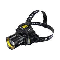 Lanterna De Cabeça LED Recarregável Com Sensor COB, Zoom E À Prova d'Água Para Pesca E Camping Ao Ar