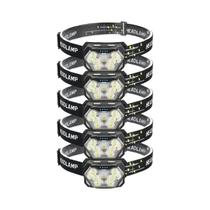 Lanterna De Cabeça LED Recarregável Com Sensor USB Potente Com Bateria Integrada Para Camping E