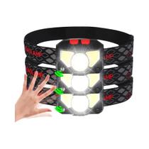 Lanterna De Cabeça LED Recarregável Com Sensor USB Potente Para Camping Pesca Luz De Busca