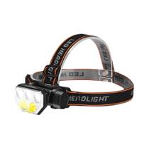 Lanterna De Cabeça LED Recarregável De Alto Lúmen Brilhante Com 5 LEDs, Luz De Camping À Prova