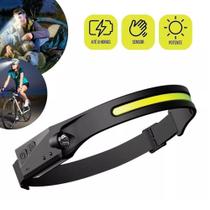 Lanterna De Cabeça Led Recarregável Fita Ajustável USB - Ninjaud