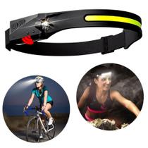 Lanterna de Cabeça Led Recarregável Forte Recarregavel Capacete Pesca Trilha C/ Sensor Bike Farol Lanterna de Cabeça Led Recarregável Forte Recarregavel Capacete Pesca Trilha C/ Sensor Bike Farol