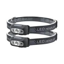 Lanterna De Cabeça LED Recarregável Luz Forte USB Portátil Sensor Lanterna Para Camping Pesca