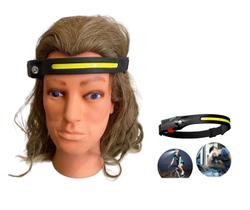 Lanterna De Cabeça Led Recarregável Pesca Trilha Com Sensor