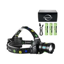 Lanterna De Cabeça LED Recarregável Potente 18000000LM Luzes Brancas E Amarelas Alcance De 3km Para