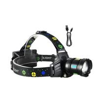 Lanterna De Cabeça LED Recarregável Potente 18000000LM Luzes Brancas E Amarelas Alcance De 3km Para