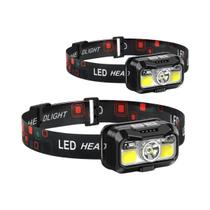 Lanterna De Cabeça LED Recarregável Super Brilhante De 1200 Lúmens Com Sensor De Movimento E Luz