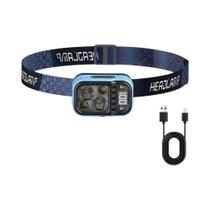 Lanterna De Cabeça LED Recarregável Super Brilhante Para Pesca E Camping Com Sensor E Indicador De