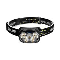 Lanterna De Cabeça LED Recarregável Ultra Brilhante Com Luz Vermelha Para Corrida, Caminhada E