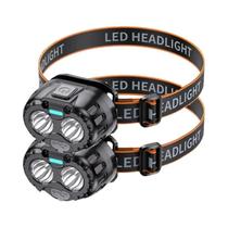 Lanterna De Cabeça LED Recarregável USB 500 Lúmens Com Sensor De Movimento Para Corrida, Pesca E Luz