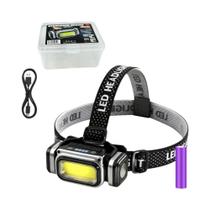 Lanterna De Cabeça LED Ultra Brilhante 10000LM Com Sensor De Movimento, Recarregável via USB, Para