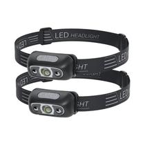 Lanterna De Cabeça Mini LED Com Indução, Portátil E Recarregável Para Camping E Pesca, Lanterna De