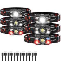 Lanterna de cabeça Northlet 3000 lúmens recarregável kit com 6 unidades com sensor de movimento Lanterna de cabeça Northlet 3000 lúmens recarregável kit com 6 unidades com sensor de movimento