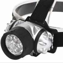 Lanterna de cabeça para ciclista camping elástico pilha 9 leds básico