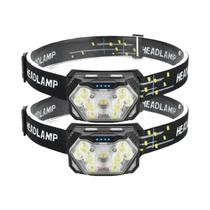 Lanterna De Cabeça Portátil Com Sensor De Movimento De Alta Luminosidade 9 LEDs Para Pesca, Camping
