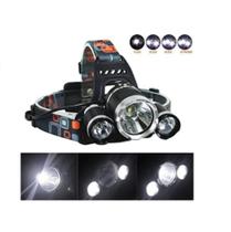 Lanterna de Cabeça profissional Recarregável super potente Led Triplo - Luatek