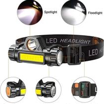 Lanterna de Cabeça Recarregável À prova D'água