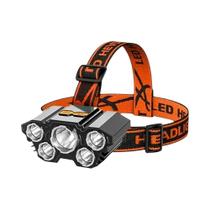 Lanterna De Cabeça Recarregável Com 8 LEDs, 8 Modos, À Prova D'Água, Luz COB Para Camping E Pesca