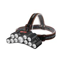 Lanterna De Cabeça Recarregável Com 8 LEDs, Lanterna Potente Para Pesca, Camping, Caça E Caminhadas