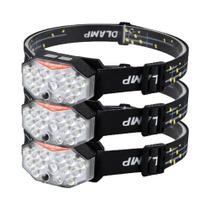 Lanterna De Cabeça Recarregável Com Sensor De Movimento 9 LEDs USB Portátil Para Pesca Camping E