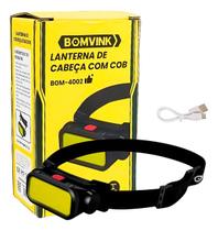 Lanterna de Cabeça Recarregável USB com COB Bomvink