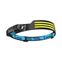 Lanterna De Cabeça Sensorial COB LED Recarregável USB Com 5 Modos E Bateria Integrada