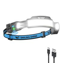 Lanterna de cabeça Smiling Shark TS-4 com duplo foco recarregável