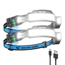 Lanterna de cabeça Smiling Shark TS-4 com duplo foco recarregável