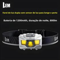 Lanterna De Cabeça Super Brilhante Com Longa Duração De Bateria LEM Para Pesca Ao Ar Livre E