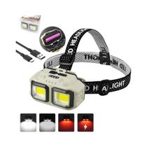 Lanterna De Cabeça Super Brilhante De 1000LM, Recarregável via USB-C, Modo De Luz Vermelha, Lanterna