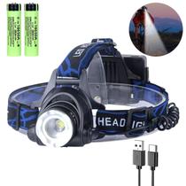 Lanterna De Cabeça Super Potente T6 Led Com 3 Funções Profissional Com Zoom Linha Premium