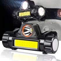 Lanterna de cabeça testa capacete lampada de led recarregável p/ corrida bike bom-4005